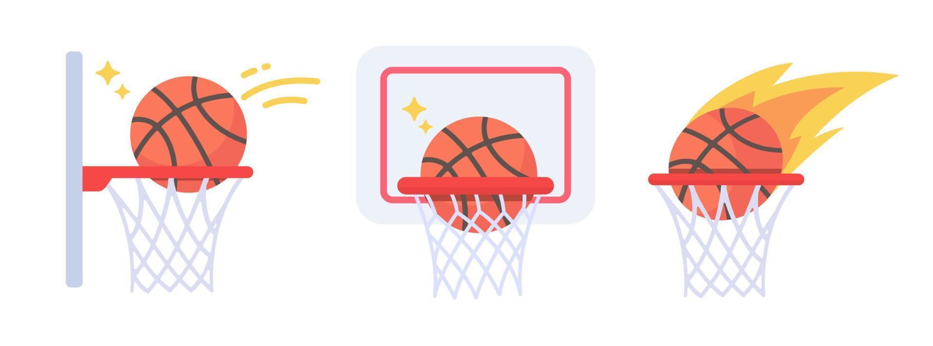 A basketball that is thrown into the basket in a sport vector