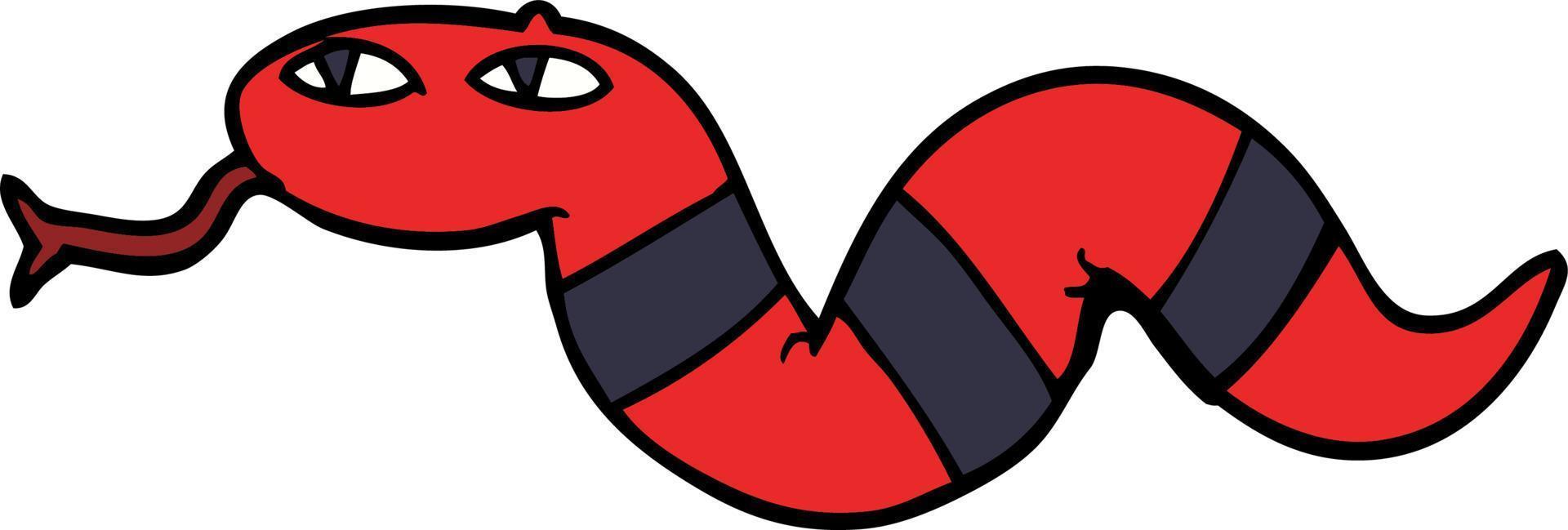 cartoon doodle of a snake vector