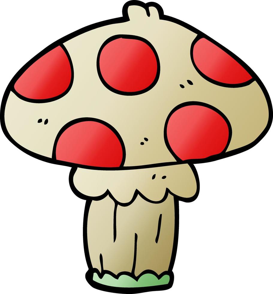 cartoon doodle toadstool vector