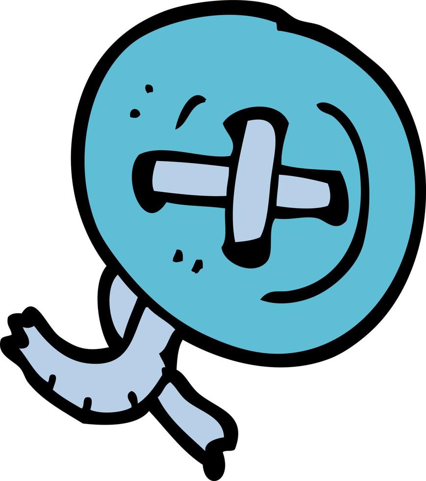 cartoon doodle old button vector