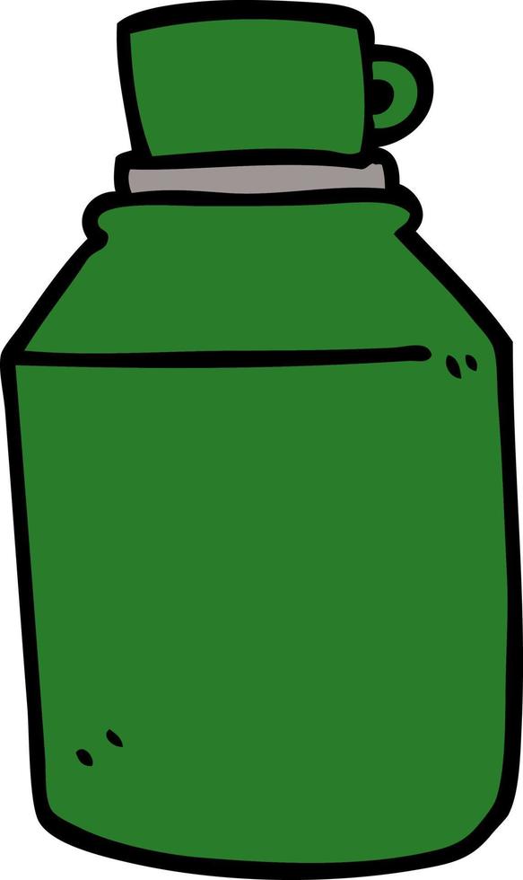 cartoon doodle hot drinks flask vector