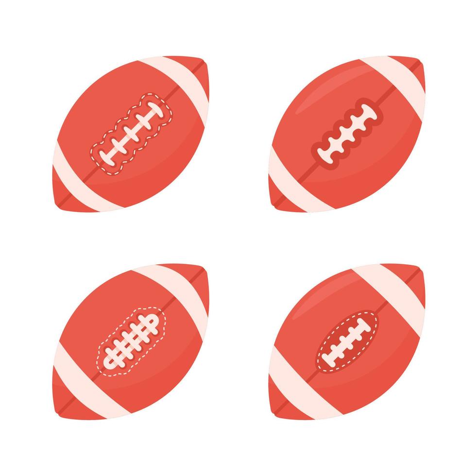 american football burst into flames. american football match elements vector