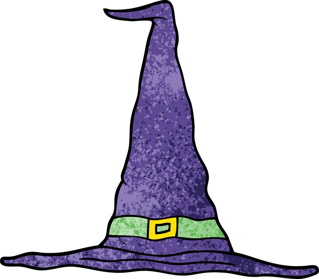 cartoon doodle witch hat vector