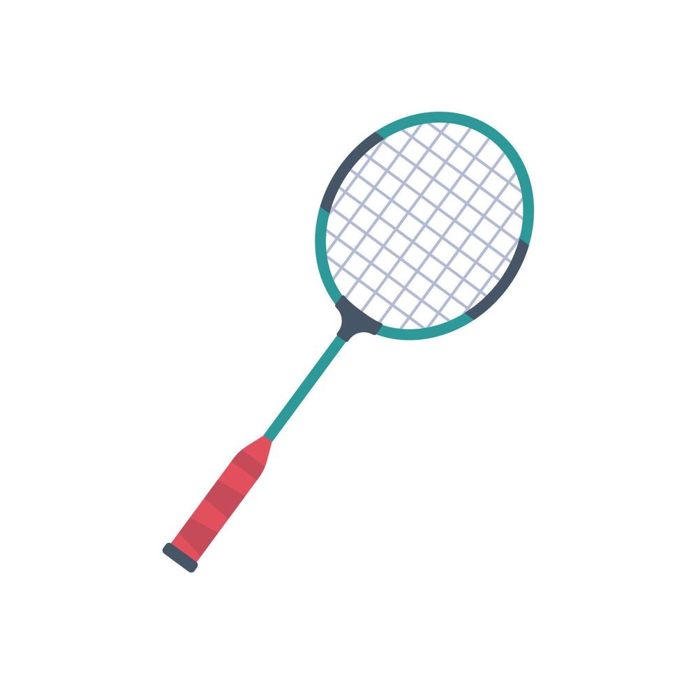 Badminton bat for hitting shuttlecocks in indoor sports vector