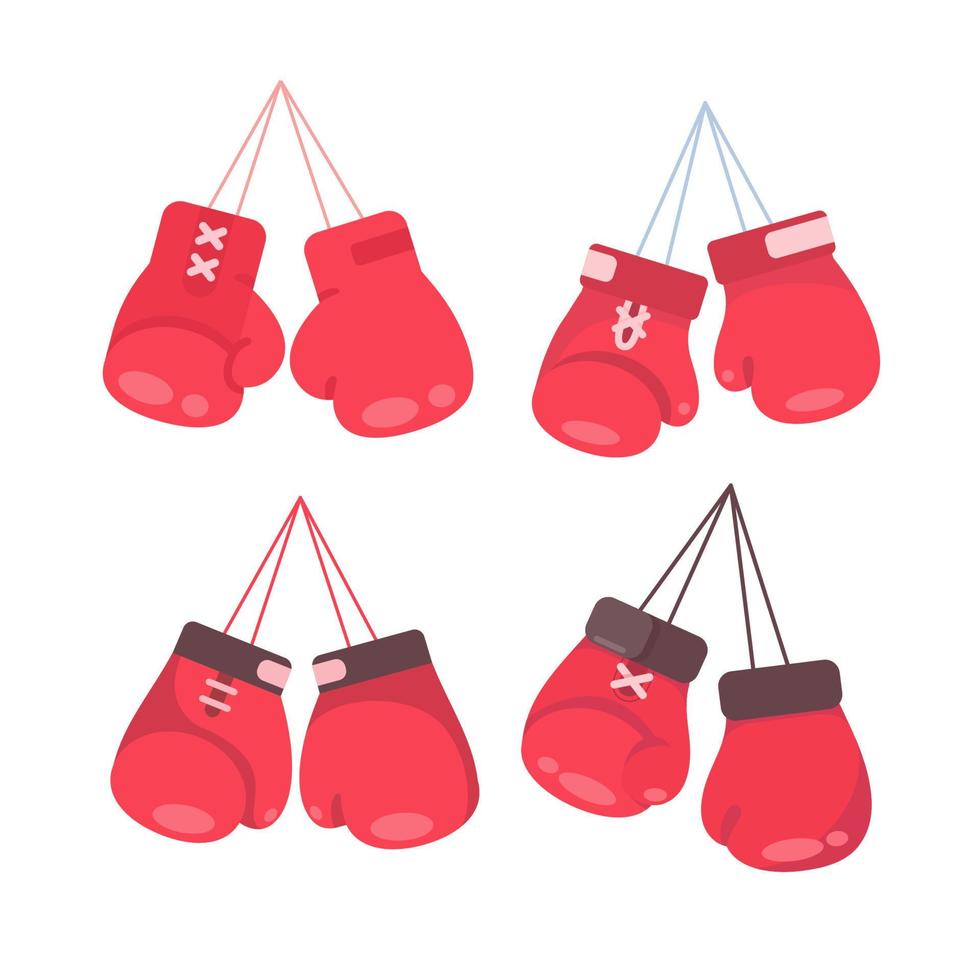 Boxing gloves. Fighting sports competition. vector