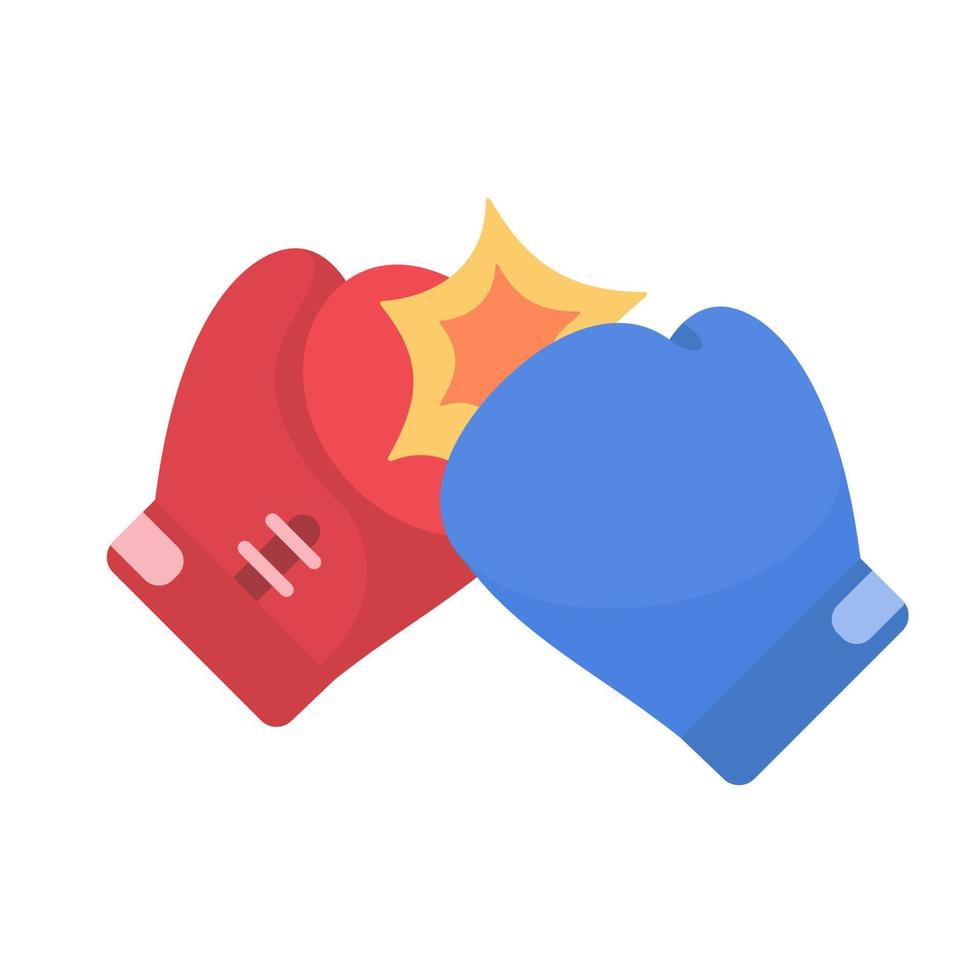 Boxing gloves. Fighting sports competition. vector