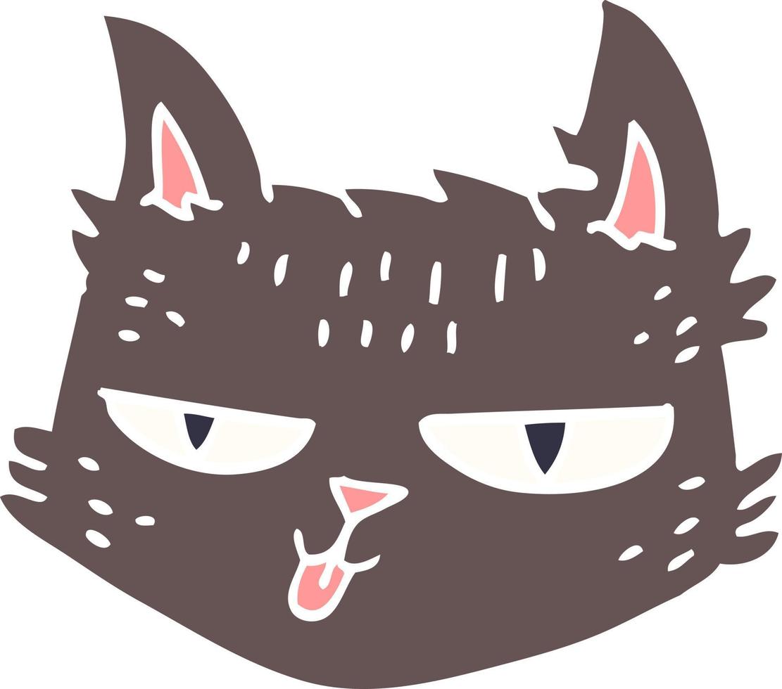 funny cartoon doodle cat vector