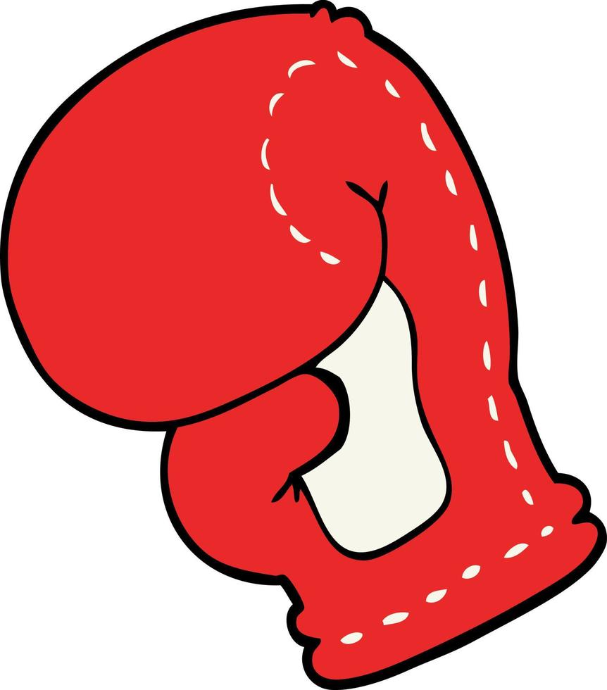 cartoon doodle boxing glove vector