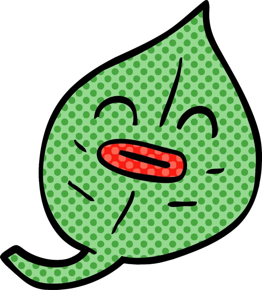 cartoon doodle leaf vector