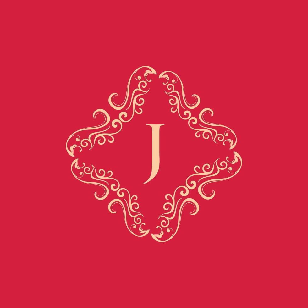 Letter J Luxury Ornament Monogram Logo vector