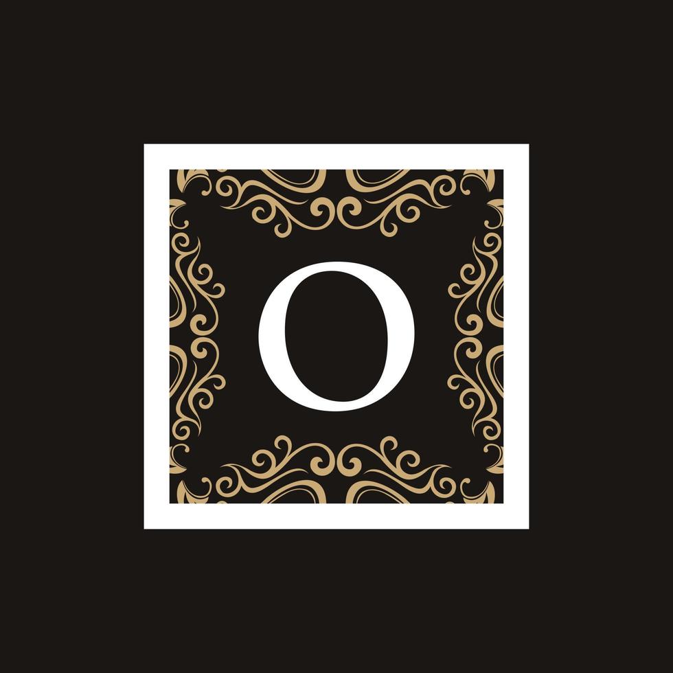 Letter O Luxury Frame Monogram Logo vector