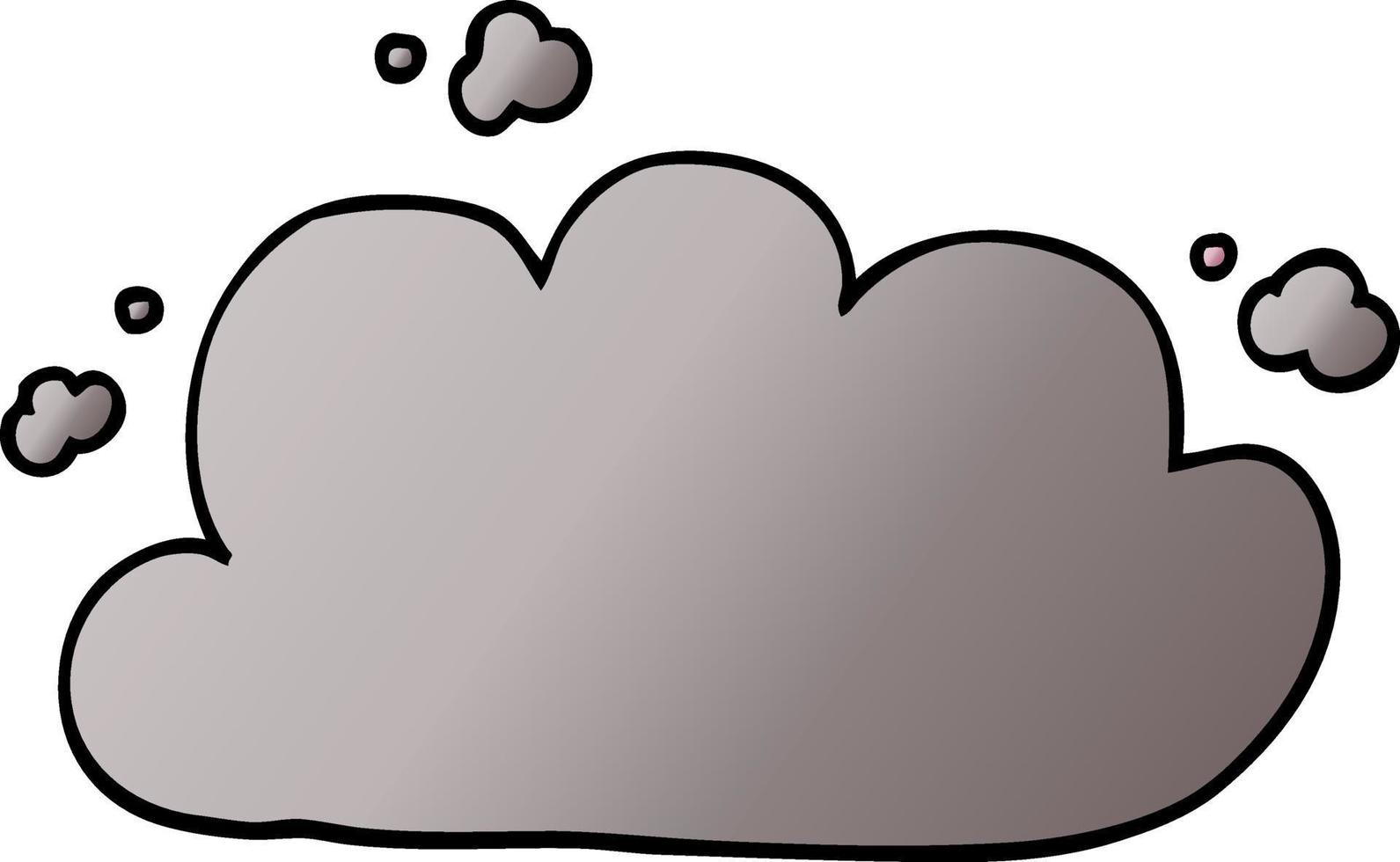 caricatura, garabato, tormenta, nube vector