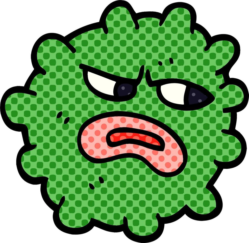 cartoon doodle funny germ vector