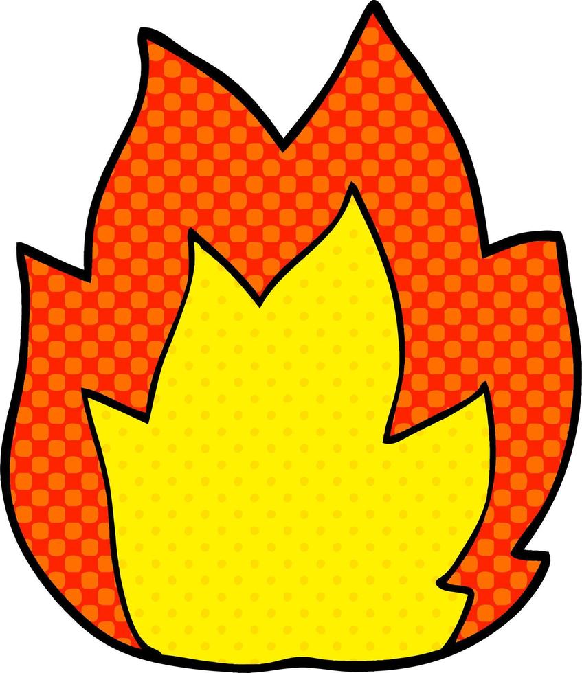 cartoon doodle fire explosion vector