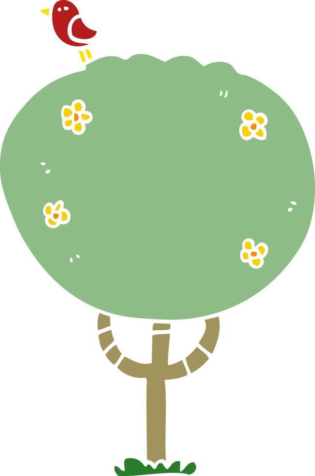 árbol de garabato de dibujos animados vector