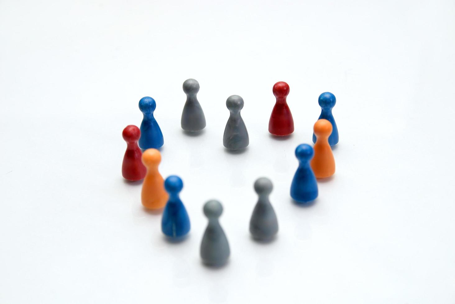 Concept of a multi-colored crowd photo