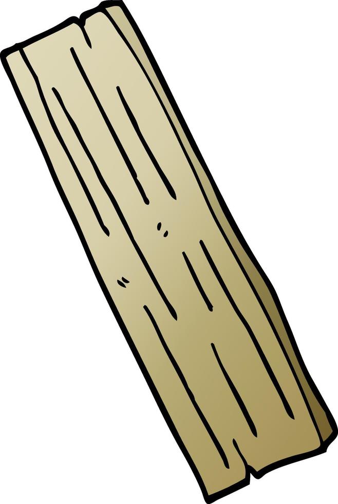 cartoon doodle plank of wood vector