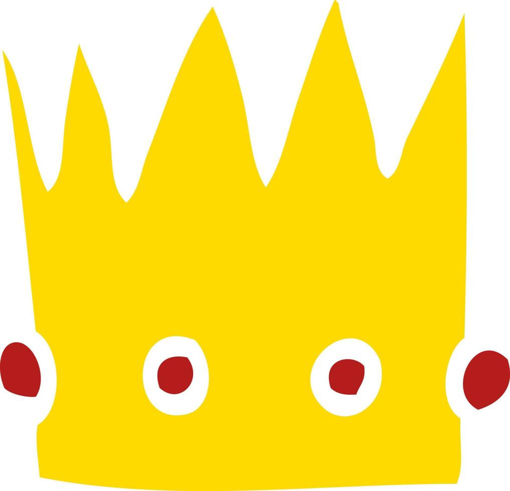 flat color style cartoon crown vector