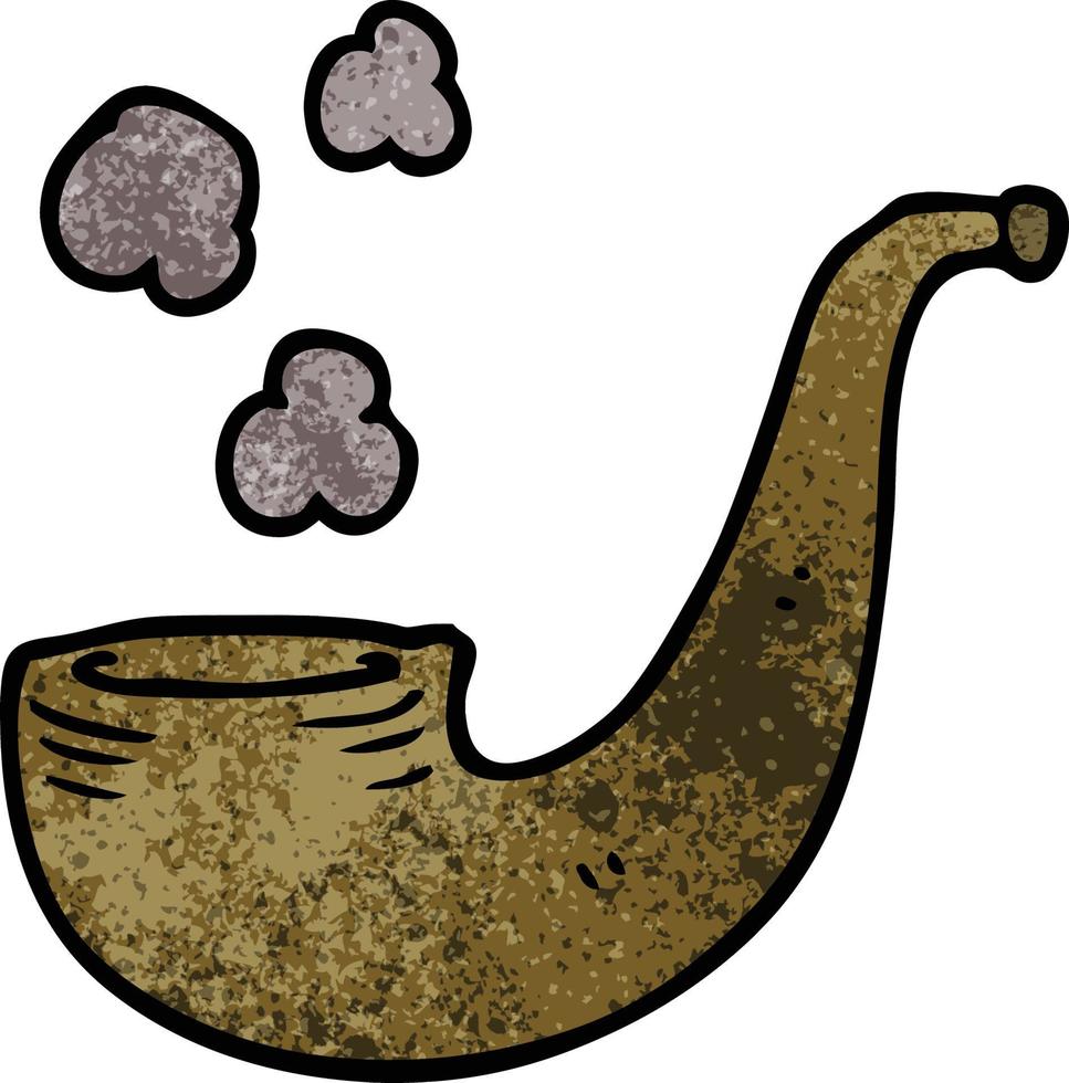 cartoon doodle smoking pipe vector