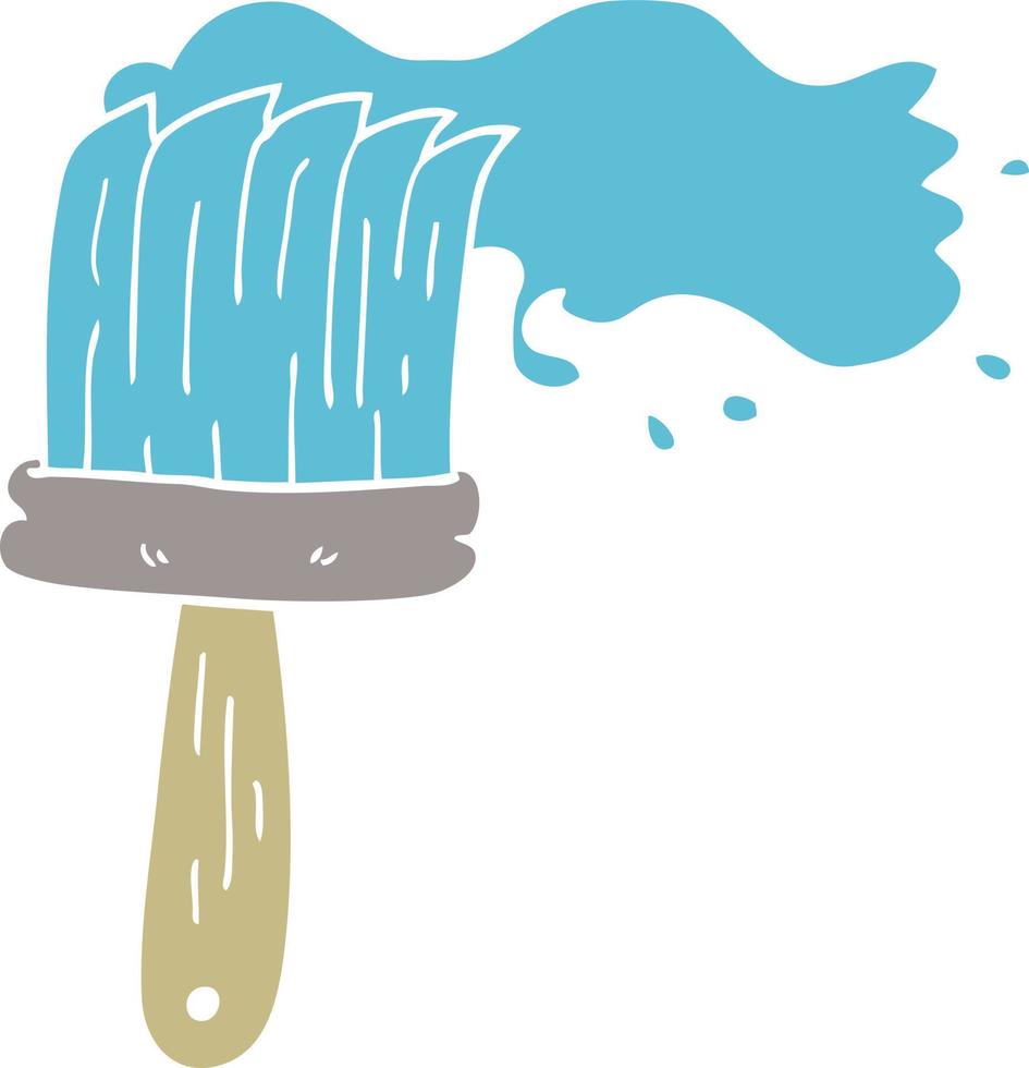 cartoon doodle paint brush vector