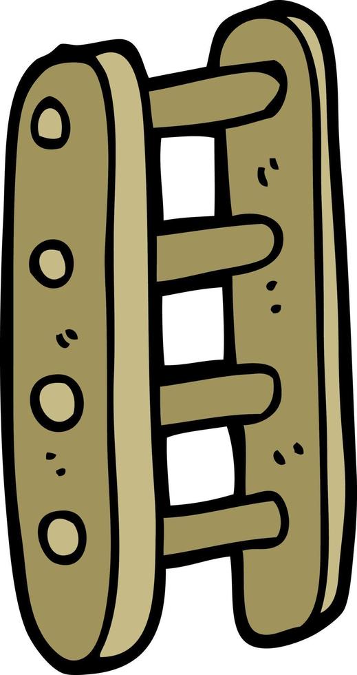 cartoon doodle tall ladder vector