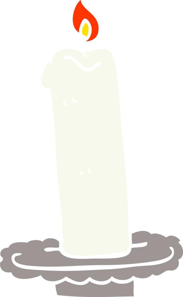 cartoon doodle burning candle vector