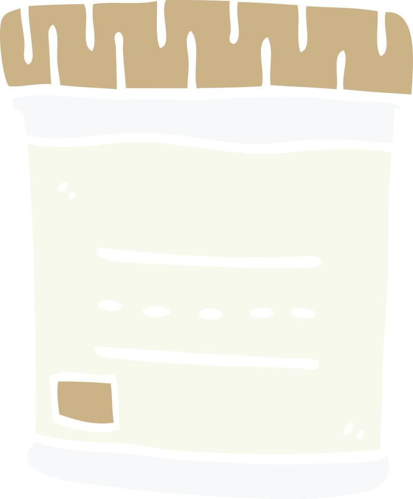 cartoon doodle medical sample jar vector