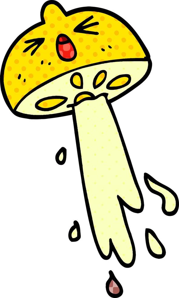 cartoon doodle squirting lemon vector
