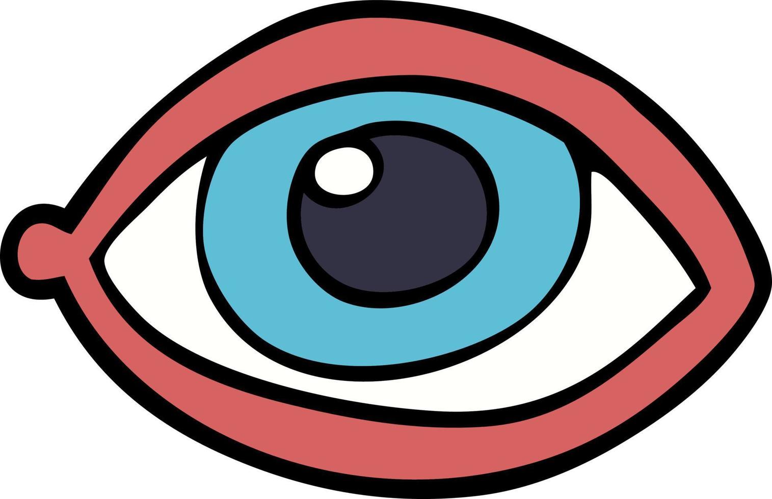 cartoon doodle eye staring vector