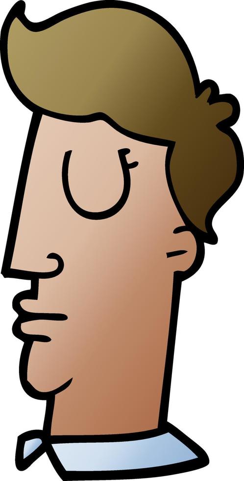 cartoon doodle human head vector