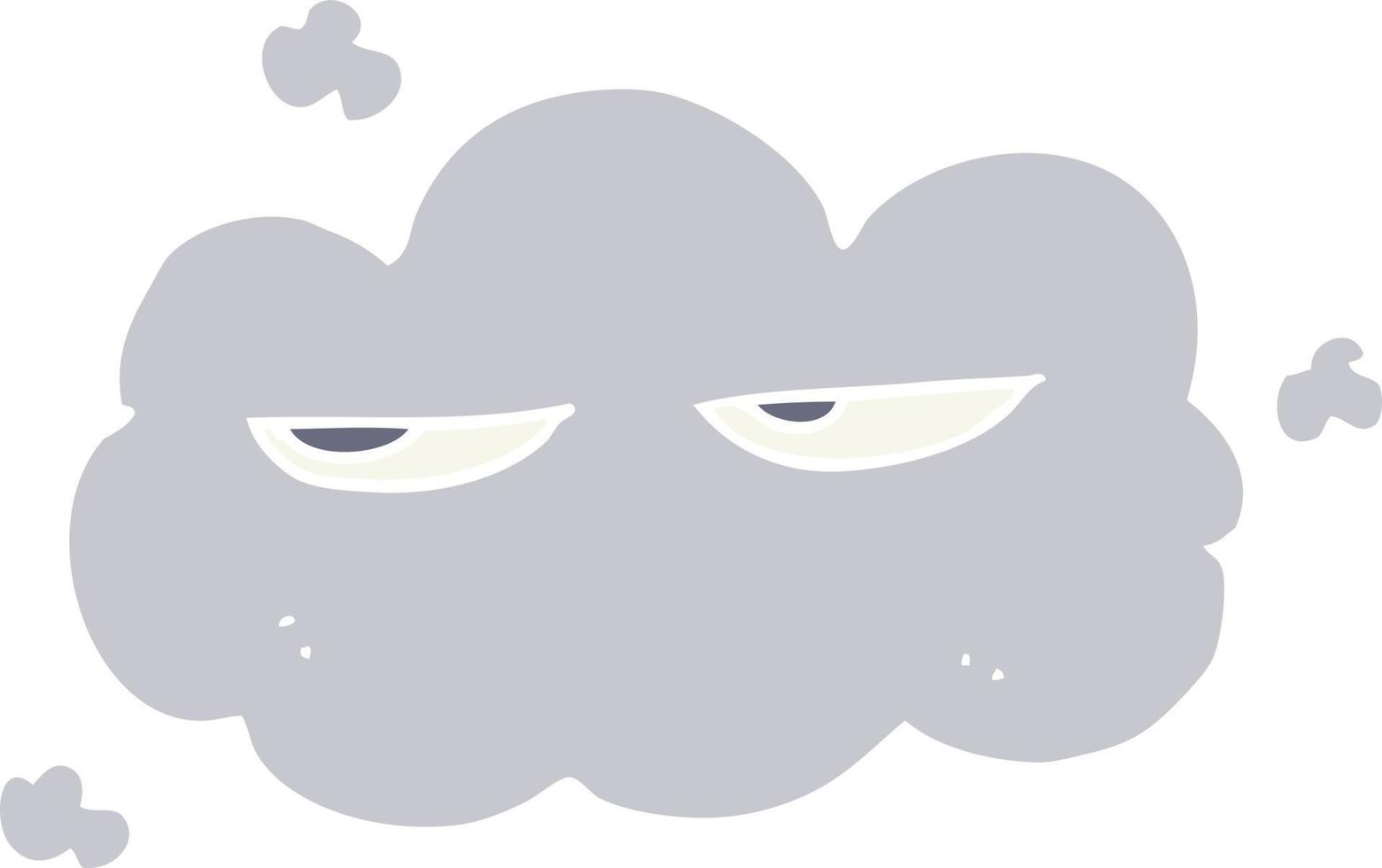 cute flat color style cartoon cloud vector