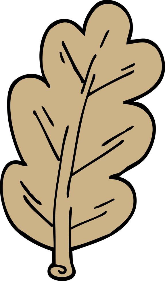 cartoon doodle leaf vector