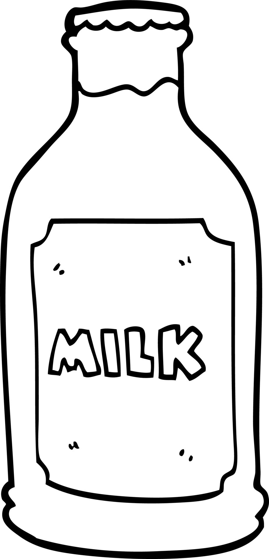 line drawing cartoon milk bottle 12140123 Vector Art at Vecteezy