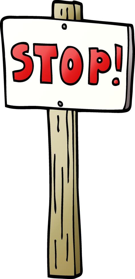 cartoon doodle traffic signs vector