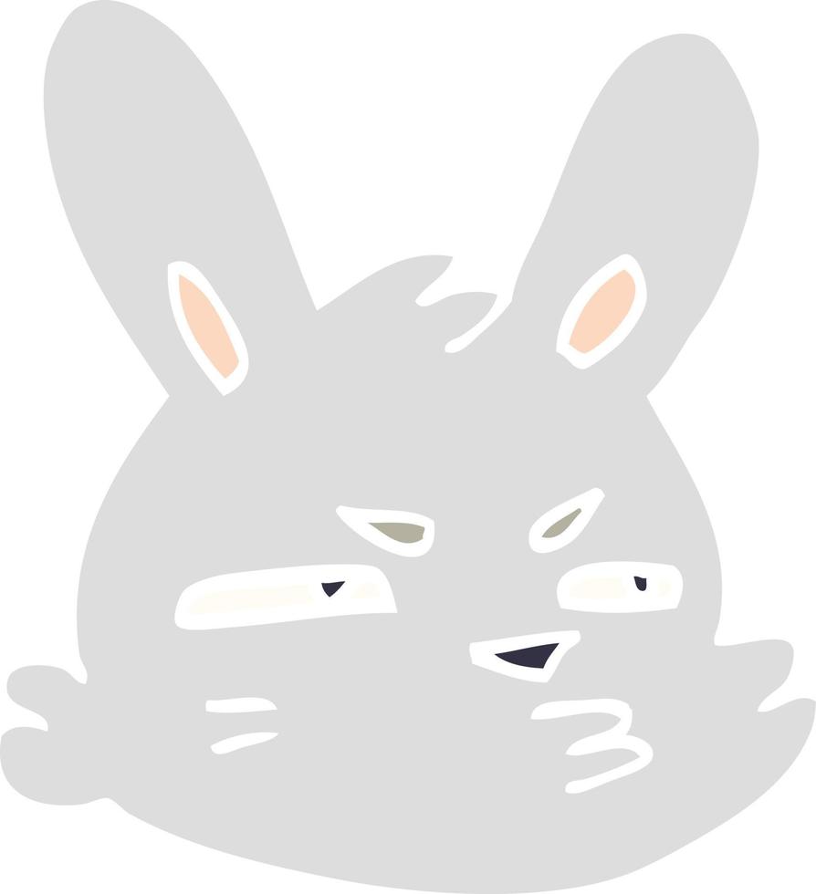 cartoon doodle moody rabbit vector