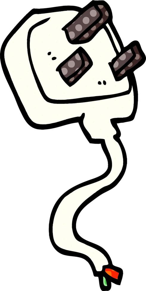 cartoon doodle british plug vector