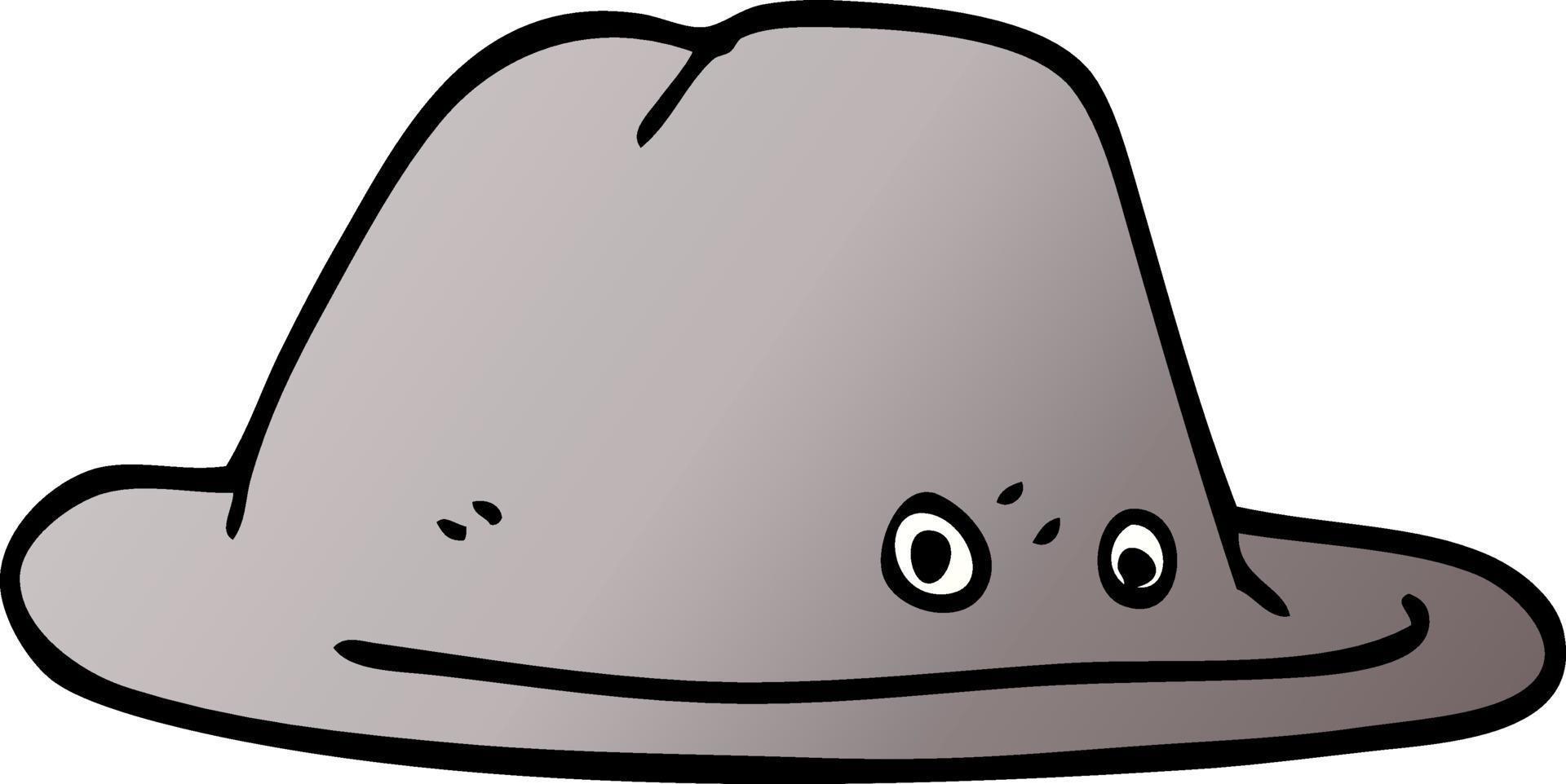 sombrero de garabato de dibujos animados vector