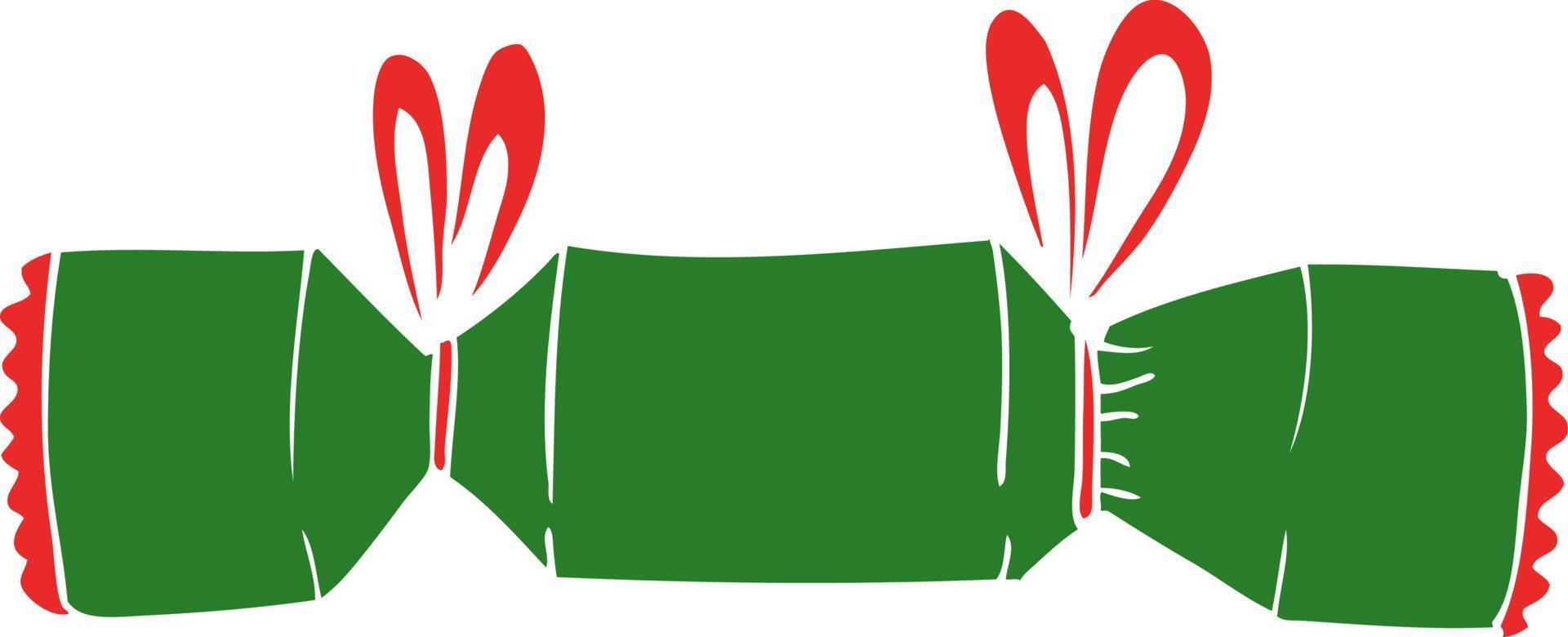 cartoon doodle xmas cracker vector