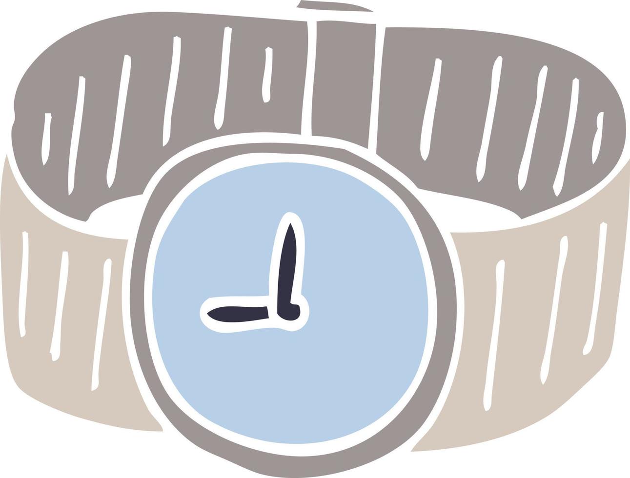 cartoon doodle wrist watch vector