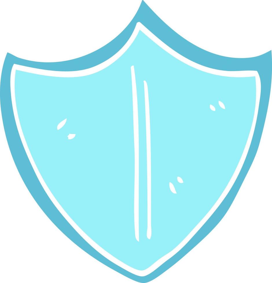 cartoon doodle shield vector