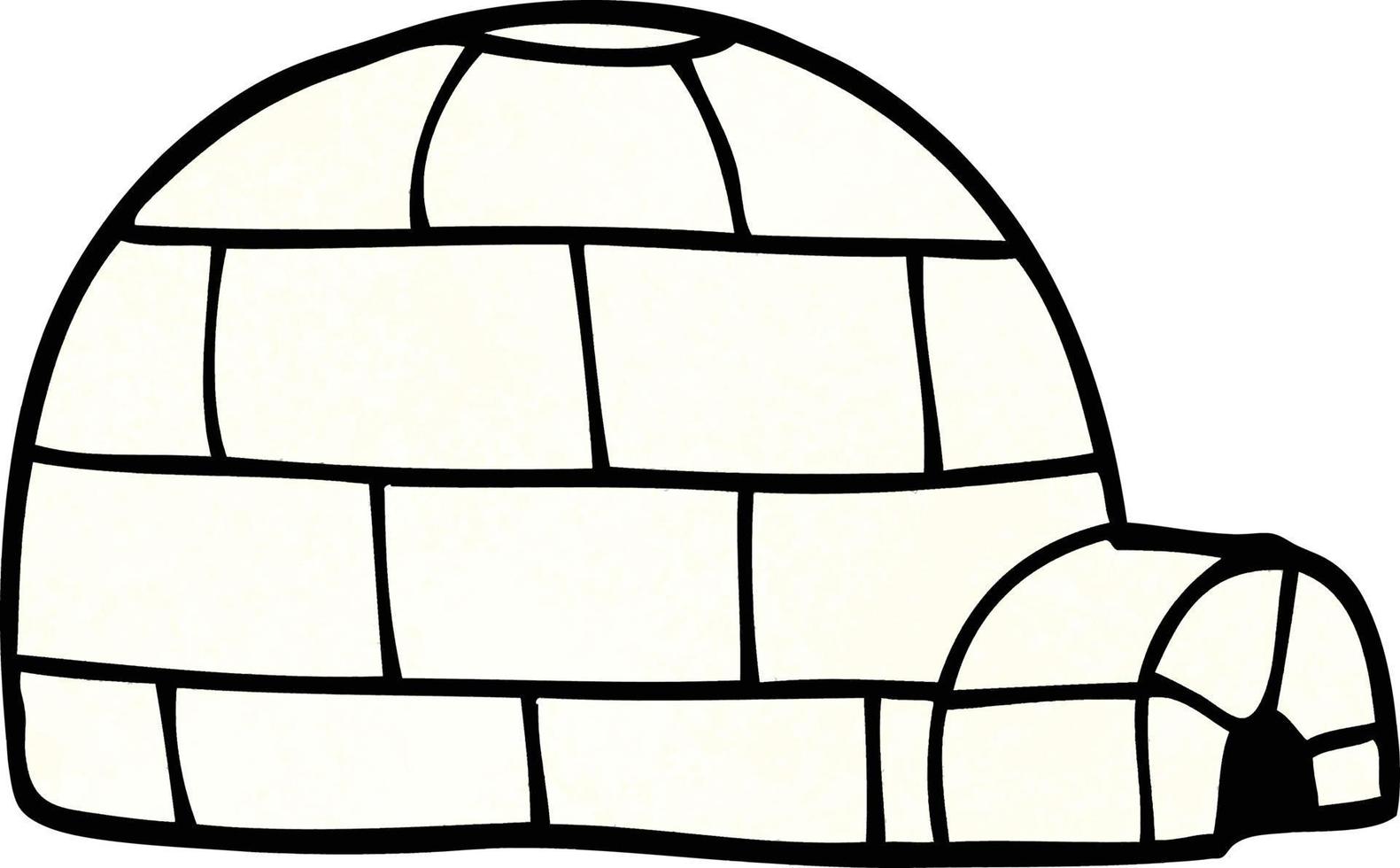 cartoon doodle ice igloo vector