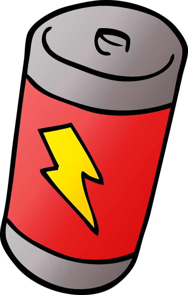 cartoon doodle battery vector