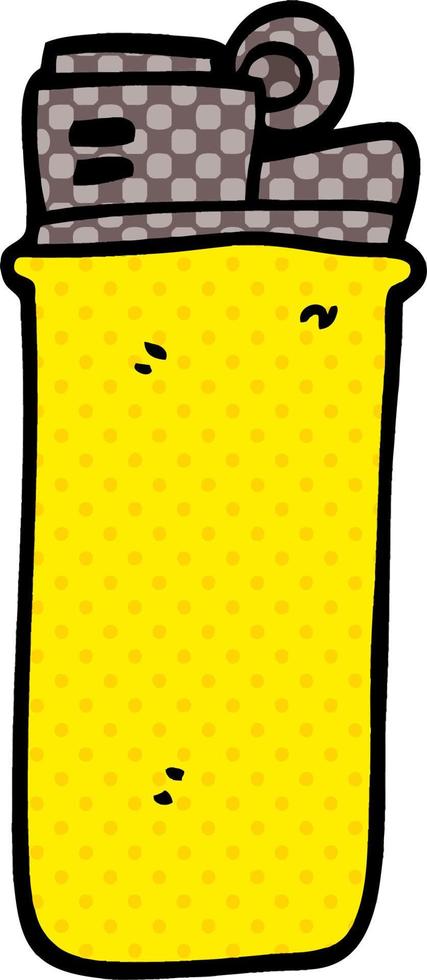 cartoon doodle disposable lighter vector