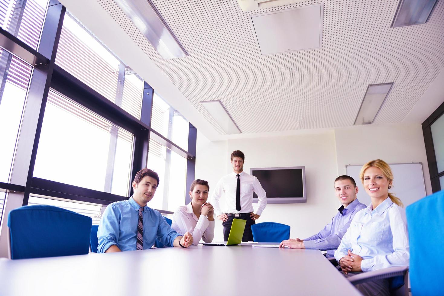 business people in a meeting at office photo