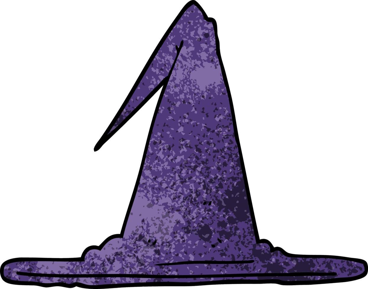 cartoon doodle witch hat vector