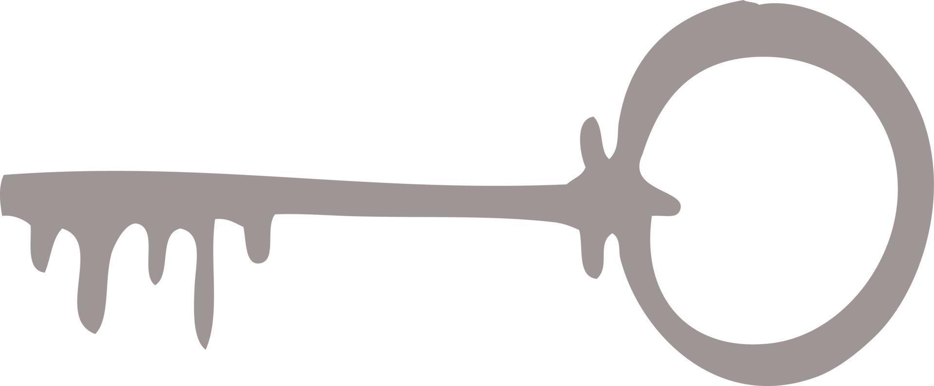 cartoon doodle old key vector