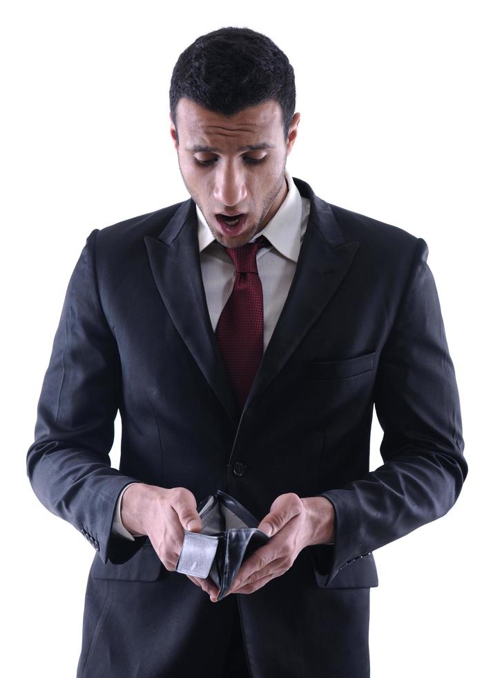 Business man holding money photo