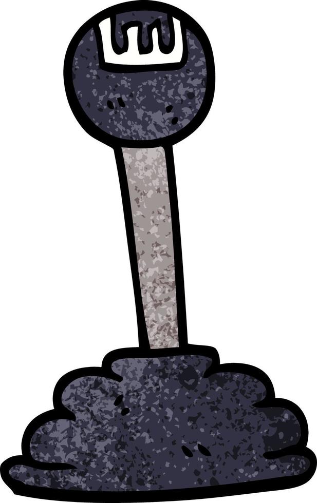 cartoon doodle gear stick vector
