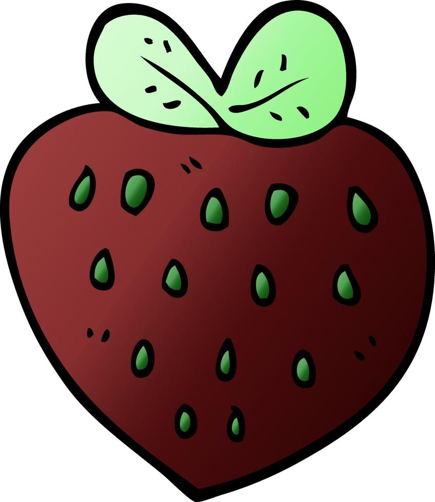 cartoon doodle strawberry fr vector