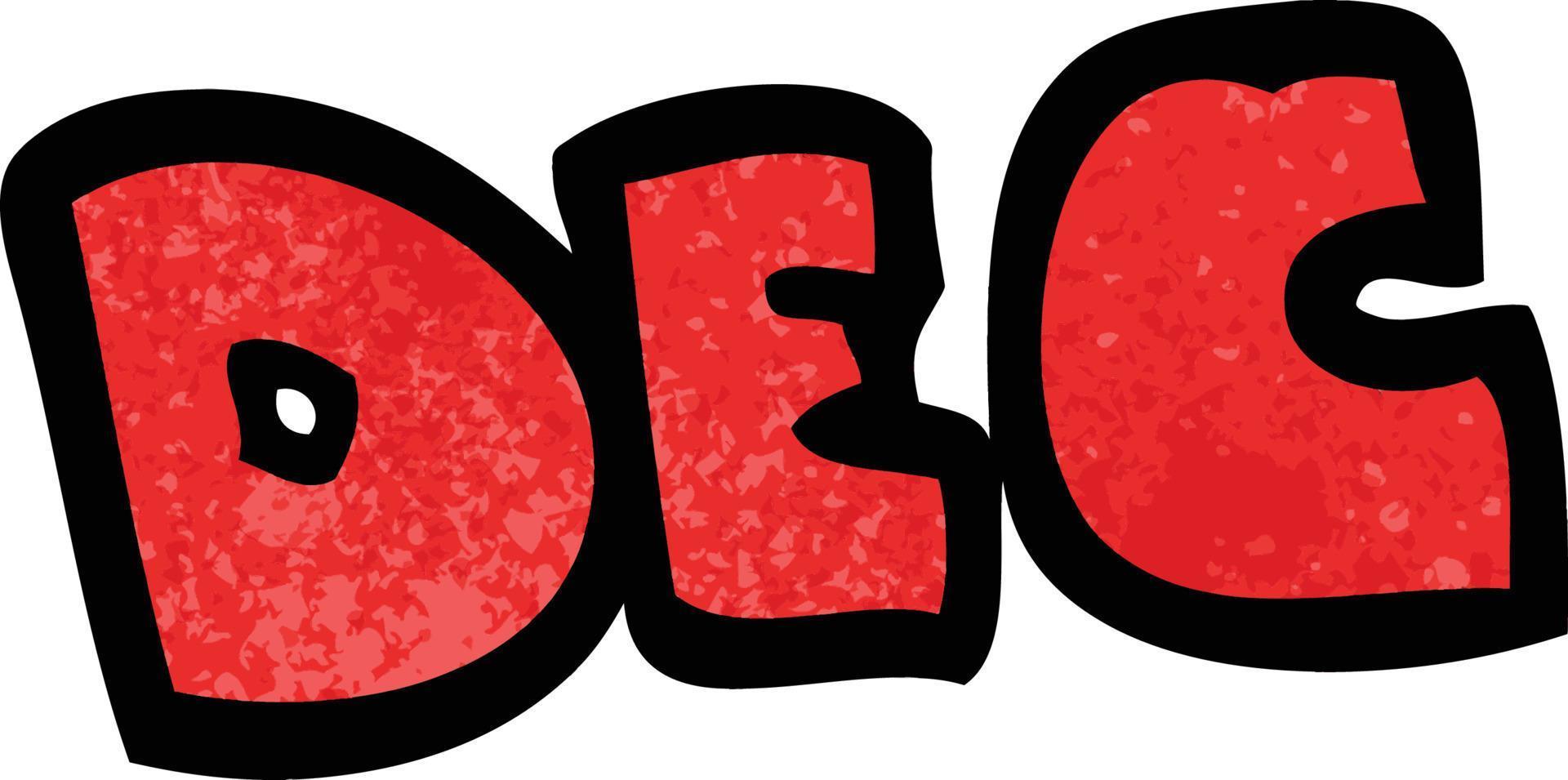cartoon doodle month of december vector